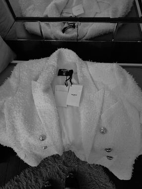 Balmain Fringed Tweed Blazer